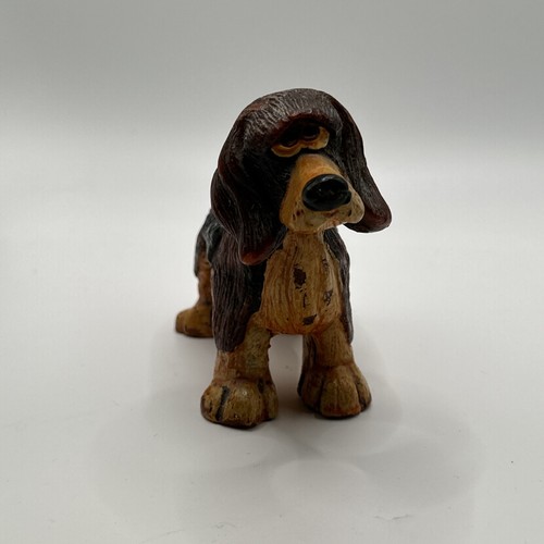 "Estatuilla vela de cera de perro Retriever Spaniel 1983 rara de colección ojos tristes 3,75""- 5""" - Imagen 17 de 20