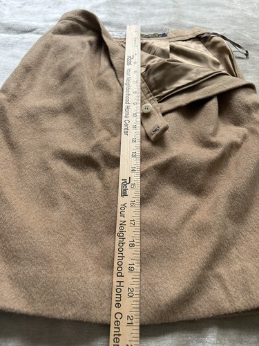 BROOKS BROTHERS Skirt Camel Beige Wool Knee Length Vintage Thick Lined Sz Xs/4 - Picture 14 of 14