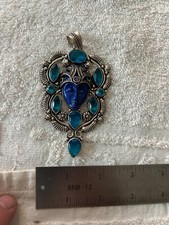 Vintage Egypt Egyptian Revival  Face Pendant .925
