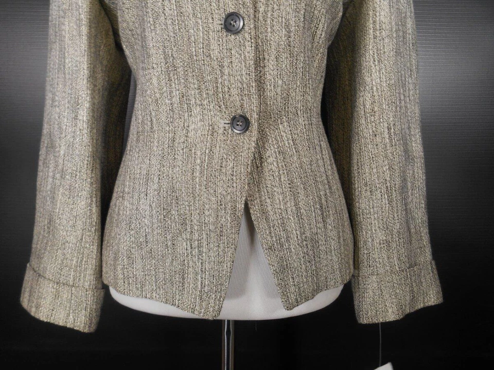 NEW Beautiful Woman's Size 8 Jones New York Sparkling Silver Lined Blazer Jacket - Image 3 of 4
