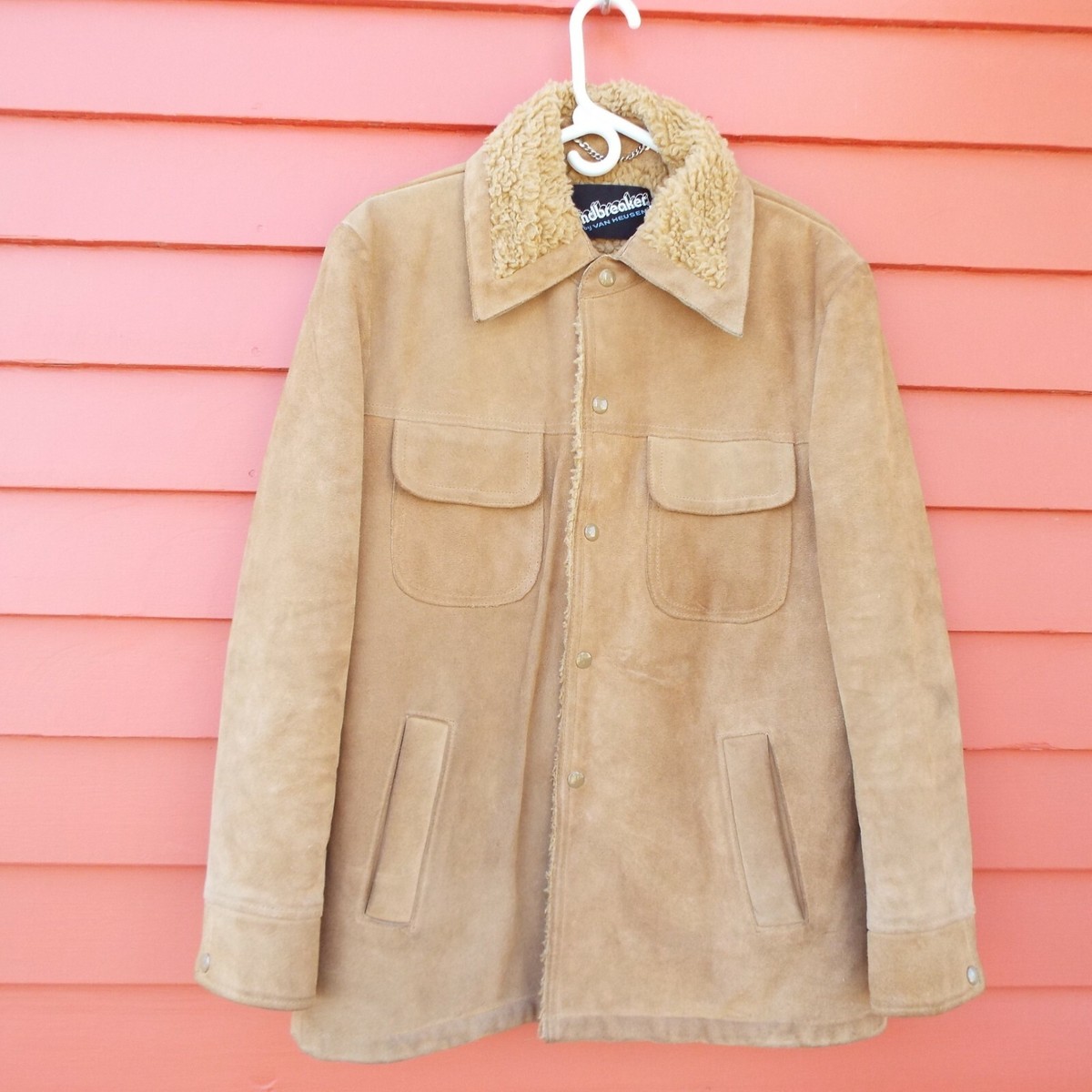 Vintage Windbreaker by Van Heusen Very Heavy Leather Jacket Size 40  Keisman