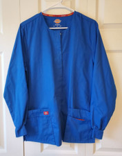 Dickies Scrub Jacket Womens Small Blue