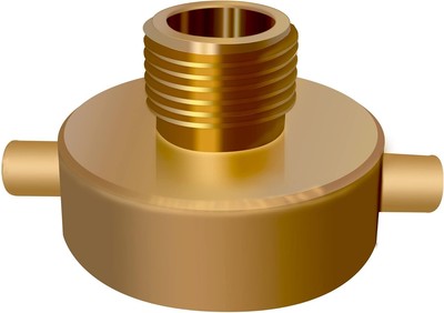 Brass Fire Equipment 1-1/2'' NST 1-1/2'' NH Female x 3/4'' GHT Male, 