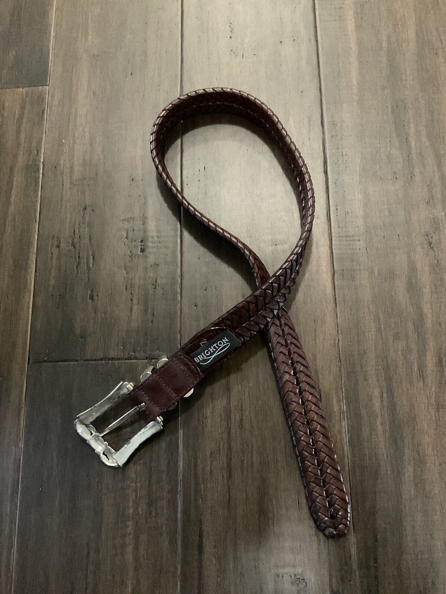 Brighton braided brown leather belt s-l400.jpg main image 3