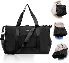 Gym Bag for Women - 3-In-1 Duffle with Laptop & Yoga Mat Space, Personal Item Tr