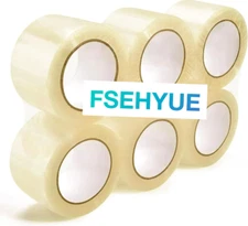 Up to 72Rolls Carton Sealing Clear Tape 2"x110/55Yds Low Noise Packing/Shipping