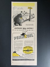 Publicité ancienne années 40 Pennzoil