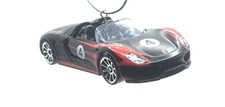 Christmas Ornament for Porsche 918 Spyder Black Red Stripes