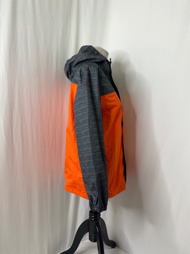 Boys XL Windbreaker Jacket Faded Glory Grey and Orange Full Zip Long Sleeve - Picture 4 of 13