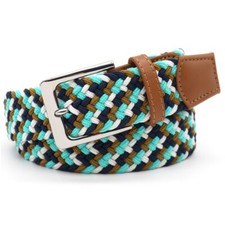 Woven Stretchy Belt Braided Black Mens belt Casual Women belt from Winston Hide