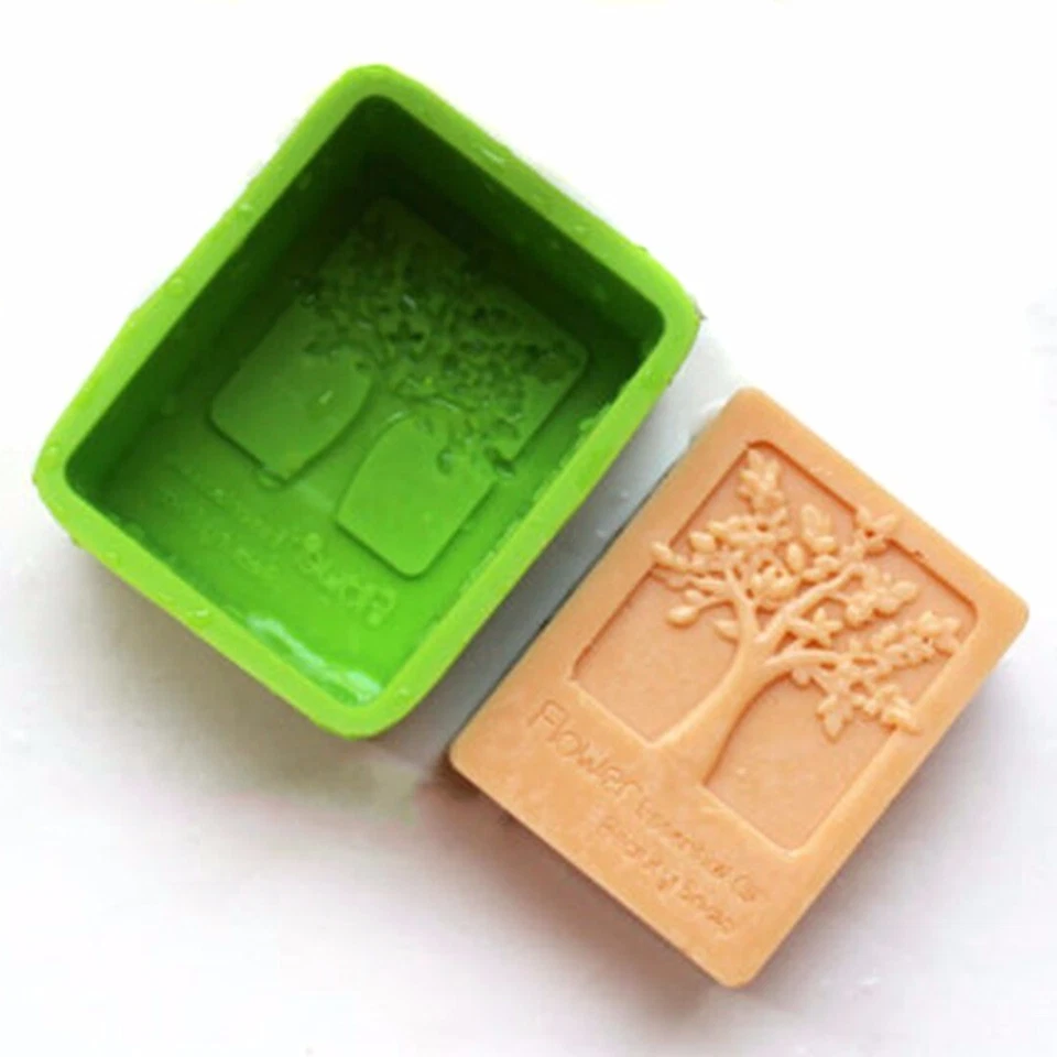 Happy Tree/Life Tree Silicone Soap Mold Craft Molds Handmade Soap Mould DIY - Image 2 of 3