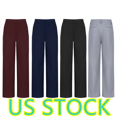 ·Kids Party Suit Trousers Adjustable Waist Regular Fit School Trousers Pant