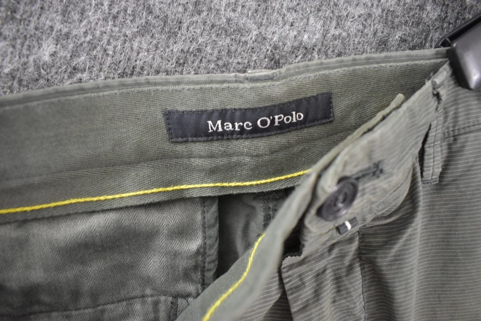 Pantalones Cortos Marc O'Polo 30 Bolsillos Chinos a Rayas Verdes Informales Preppy Foto 3 de 4
