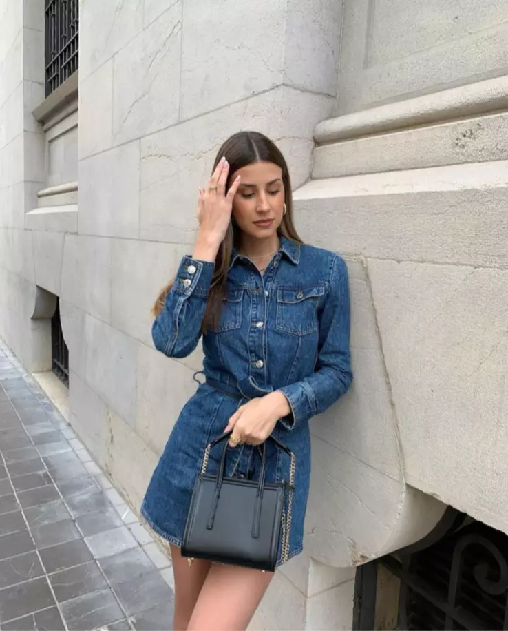 zara denim dress