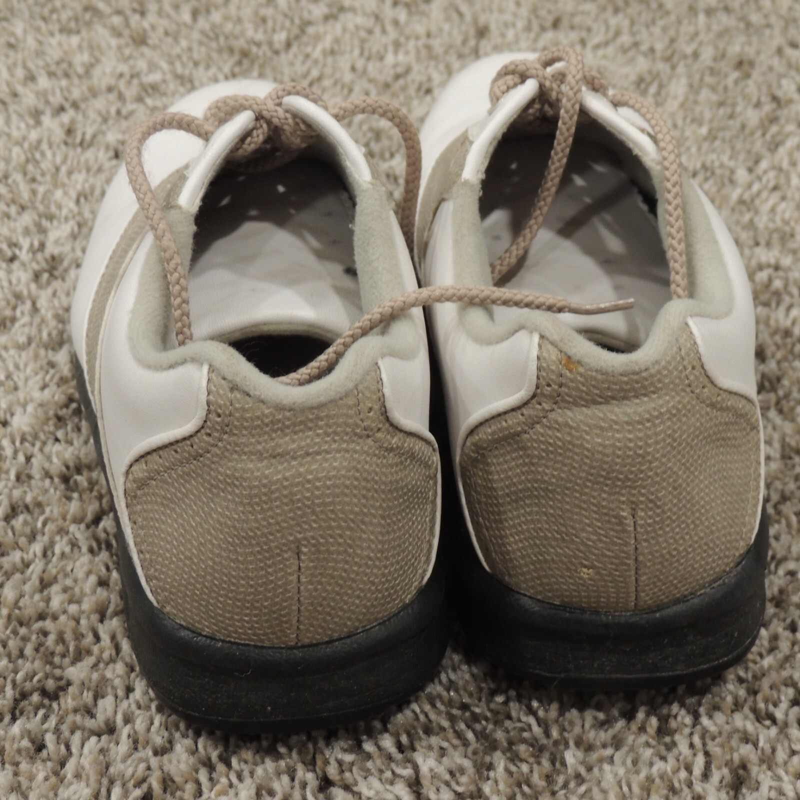 SAOLA FootJoy GreenJoys scarpe da golf donna taglia 8 bianco beige pelle Oxford punte