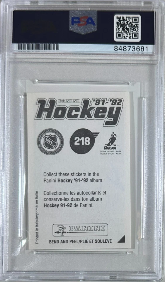 Ken Daneyko Auto Insc 1991 Panini #218 pegatina PSA Encapsulated Devils Foto 2 de 3
