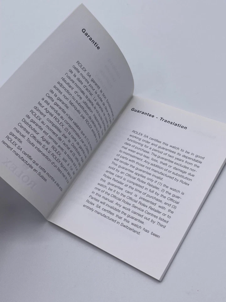 Rolex libretto garanzia COSC warranty booklet service 563.81 - Immagine 4 di 4