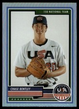 2023 Panini Stars & Stripes Silver Prizm #21 Chase Bentley Rookie Team USA