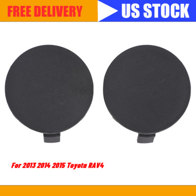 Pair Front Bumper Tow Hook Cover Caps For Toyota RAV4 2013 2014 2015 2PCS LH&RH