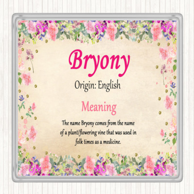 Bryony Name Bedeutung Getränke Matte Untersetzer Floral