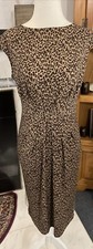 Talbots Women’s Petite Leopard Print Sleeveless Pleated Dress