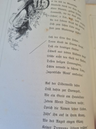 1865 German Antiquarian Book -Ledwig Uhlands Poems with Woodcut Drawings - Imagen 18 de 23