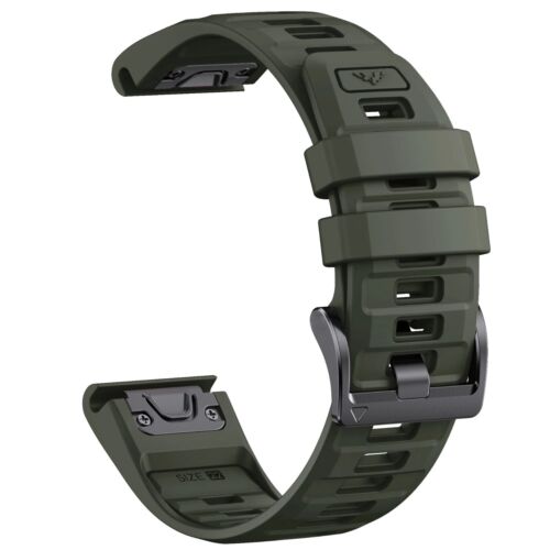 QuickFit 22mm 26mm Silicone Strap For Garmin Fenix 8 7 Solar/6X 6 5 5X Plus Band - Picture 11 of 19