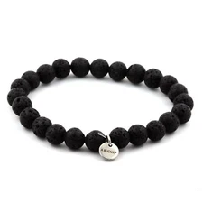 Bracelet Beads Lava 8 Mm. Manufactured IN France