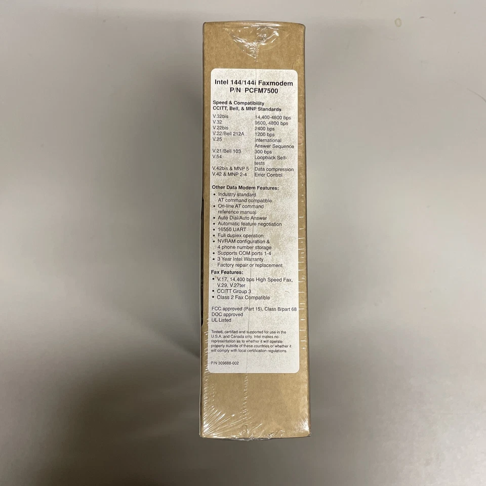 Intel Internal Fax Modem ~ 14,400 bps Brand New Sealed - Image 4 of 4