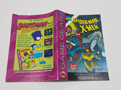 Spiderman X-Men Arcade's Revenge Sega Game Gear Authentic Manual