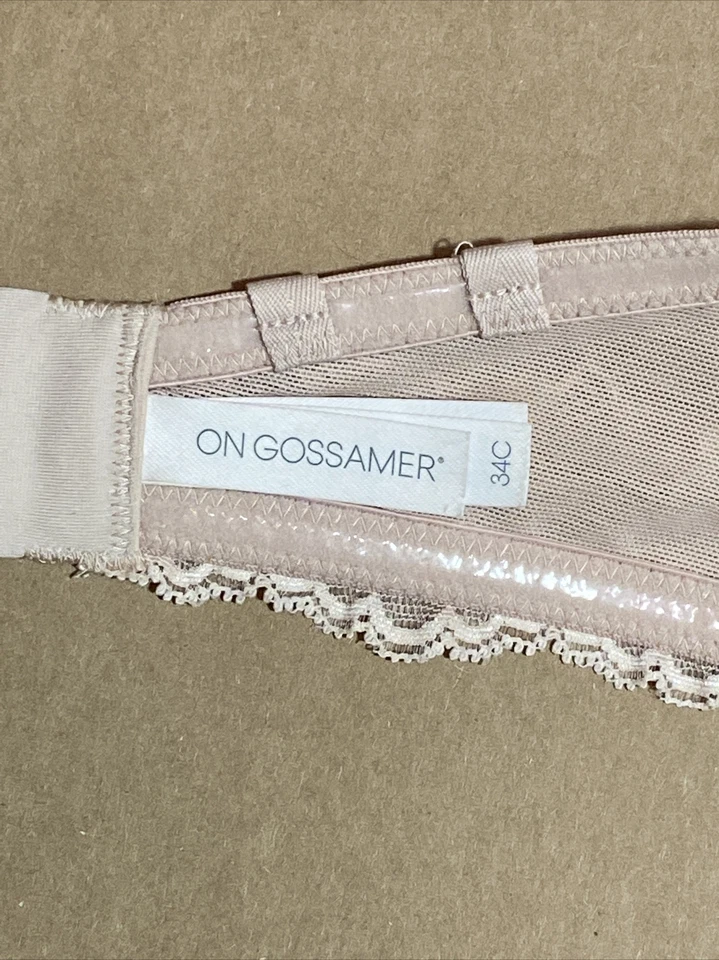 Sujetador con aros On Gossamer bellamente básico sin tirantes G3162 beige 34C SIN CORREAS Foto 4 de 4