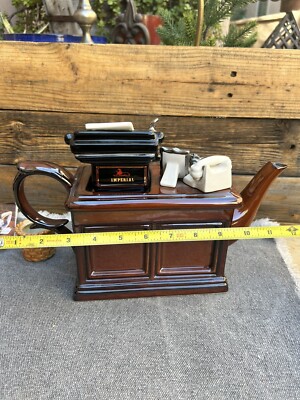 Large 12” P. Cardew Crime Writers Desk Teapot “Murder At The
