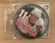 DANIEL ALFREDSSON #19 OTTAWA SENATORS PLAYER PUCKS NHLPA NHL PUCK VICEROY MFG.