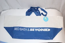 BED BATH & BEYOND  XL Reusable SHOPPING TOTE BAG Blue