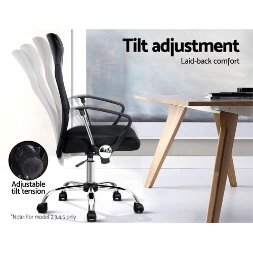 Artiss Office Chair Mesh Computer Chairs Study Work Gaming Desk Chairs Black - Picture 10 of 38