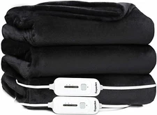 Electric Heated Thermal Blanket Dual Temperature Remote Control Style, 84" x 90"