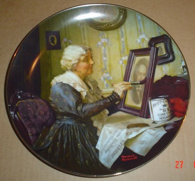 Knowles American Fine China GRANDMA'S LOVE von Norman Rockwell