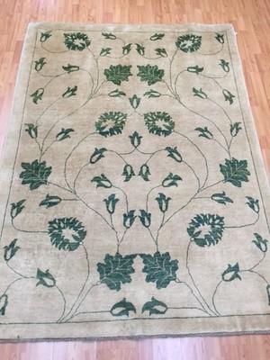 5' x 6'10'' New Pakistani Peshawar Oriental Rug - Hand-Made - 100% Wool - Veg Dye