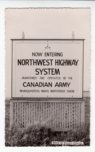 British Columbia Peace River Bridge Alaska Highway road sign Canada 1946 14x10 - Picture 4 of 4
