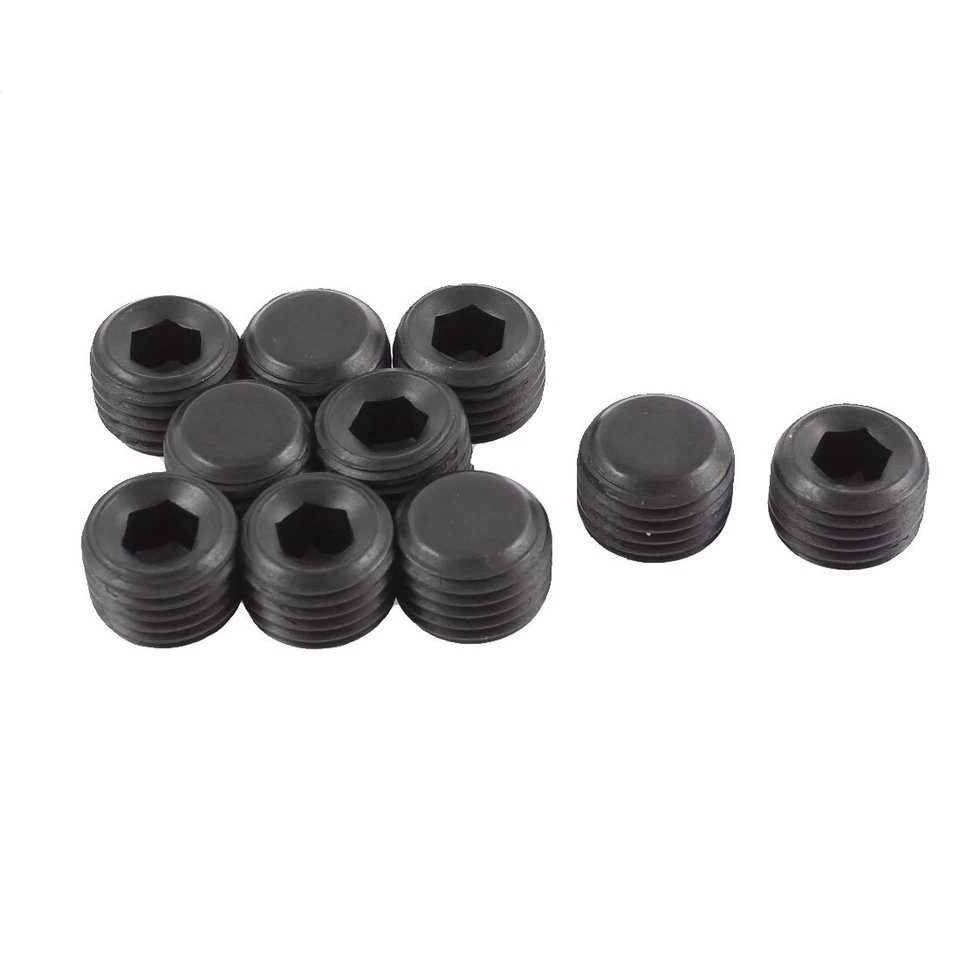 UXCELL M14 x1.5mm Pitch 12.9Alloy Steel Hex Socket Cap Point Grub Screws Black 10PcS
