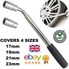 Extendable Wheel Wrench Telescopic Brace Socket Car Van Tyre Nut 17 19 21 & 23mm