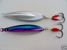 ONE (1) fall flat keel Vertical jig -250 gr (9oz) black anchovy w/ assist hook