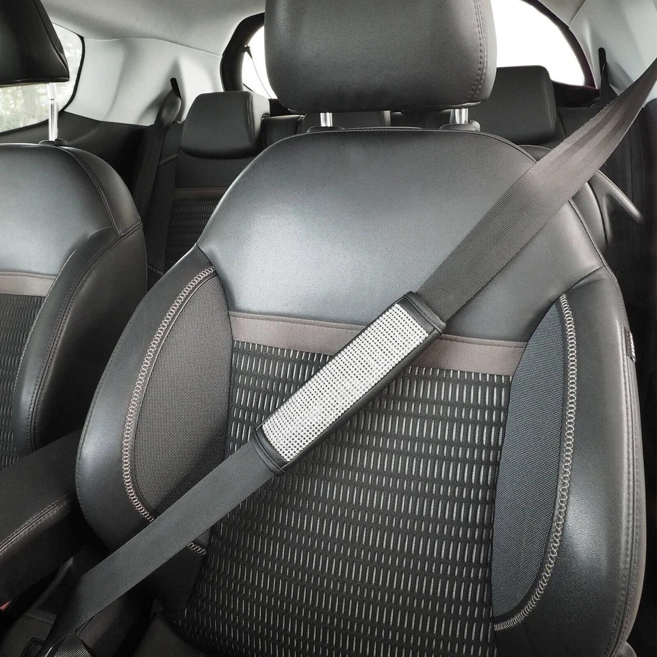 Set 2 Beltcovers Safety SIMONI RACING Faux Leather & Rhinestones - Image 2 of 2