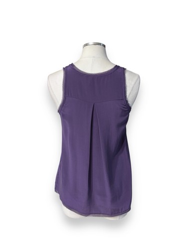 JOIE Kenji Silk Sleeveless Top Regal Purple NWT Retail $158 - Picture 5 of 10