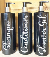 VINYL DECAL LABEL STICKERS FOR SHAMPOO CONDITIONER BATHROOM CONTAINER HINCH