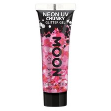 Moon Glow - Neon UV Chunky Glitter Gel Hot Pink Costume Make Up