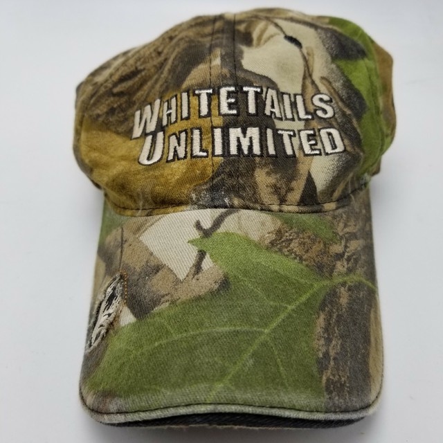 Whitetails Unlimited Hat Cap Deer Hunting Camo Camouflage Strapback