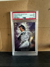 2018 Topps Inception Aaron Judge Purple /150  PSA 10 Yankees Slugger MVP #1