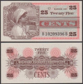 MPC Series 661 25 Cents ND (1968) UNC P M66