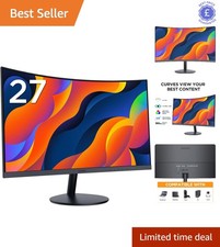 Image of 27 Inch Curved Computer Monitor- Full HD 1080P 144Hz Gaming Monitor LED HDMI ...